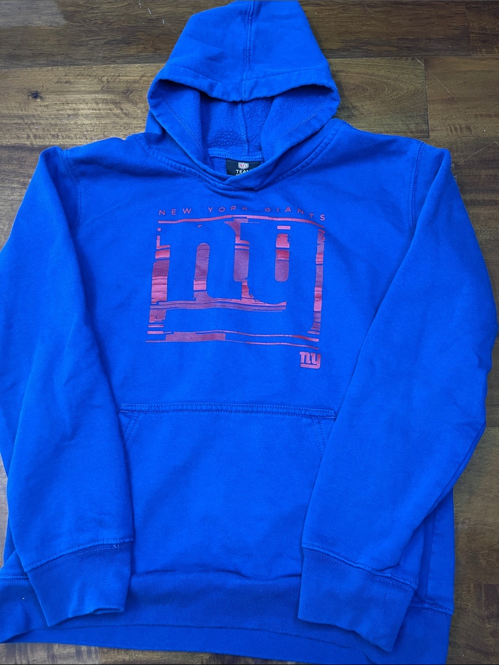 NFL Royal Blue Crewneck Hoodie with Red Logo